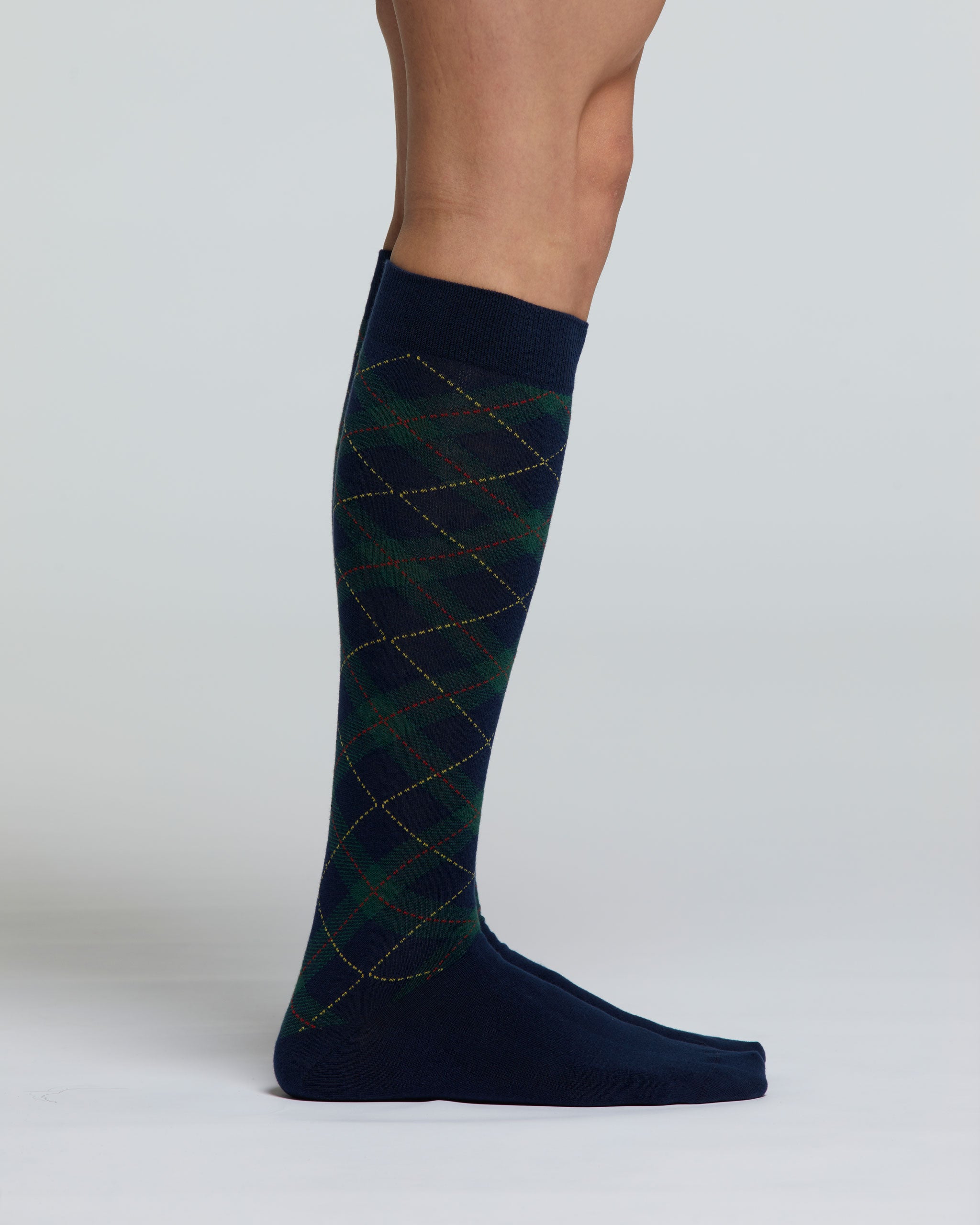 LANGE BAUMWOLLSOCKEN MIT Ahorn-ARGYLE-MUSTER