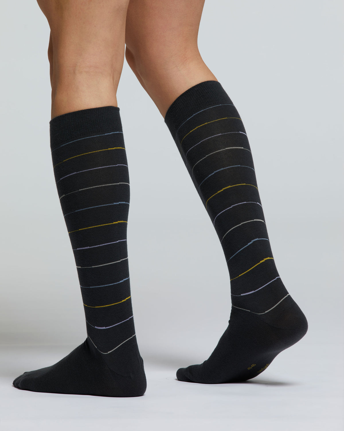 LONG BRUGO COTTON SOCK WITH STRIPE PATTERN
