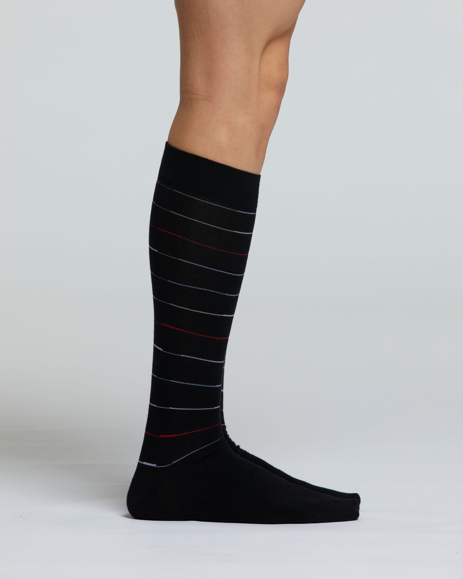 LONG BRUGO COTTON SOCK WITH STRIPE PATTERN