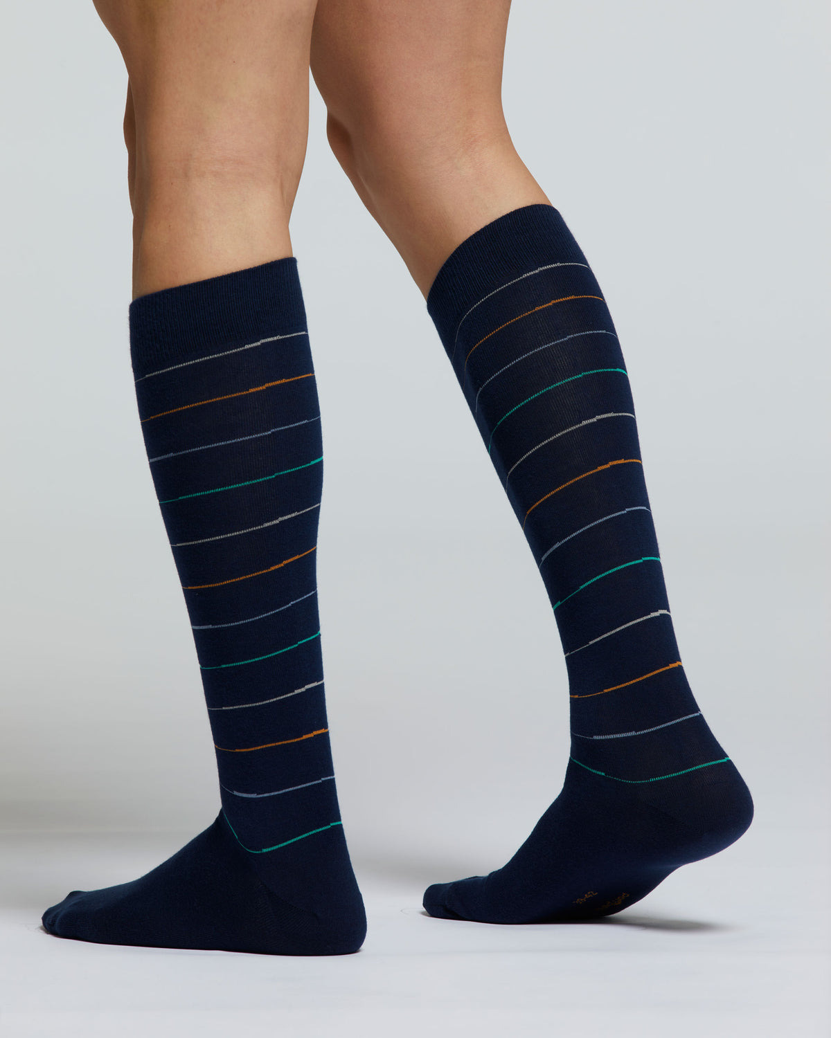 LONG BRUGO COTTON SOCK WITH STRIPE PATTERN