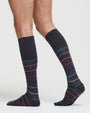 DOMENICO COTTON LONG SOCKS WITH STRIPE PATTERN 