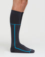 FILIPPO COTTON LONG SOCKS WITH CONTRASTING STRIPE PATTERN 