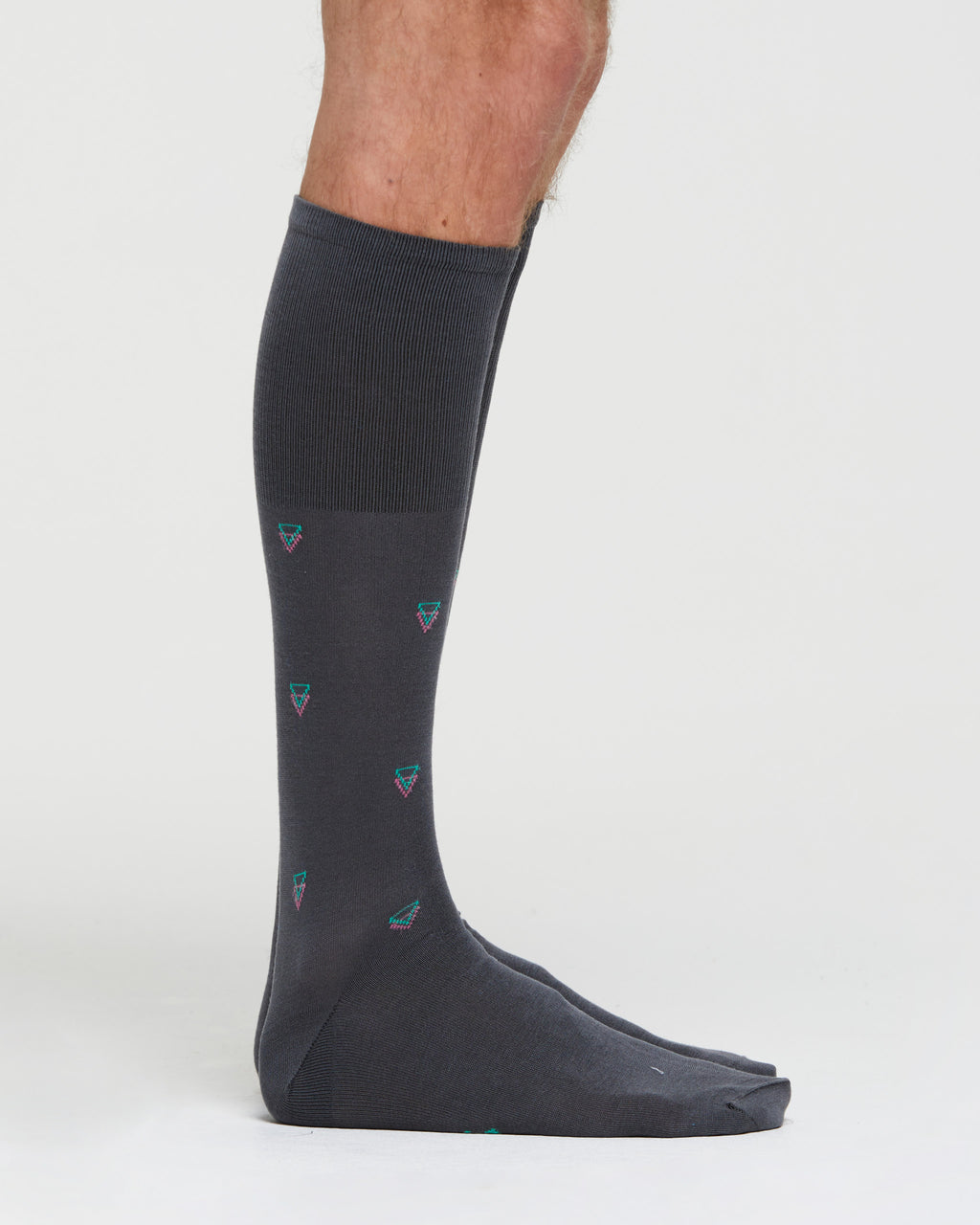 GIOELE COTTON LONG SOCK WITH TRIANGLE PATTERN