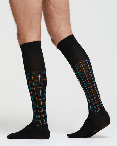 CALZA LUNGA COTONE MARCO FANTASIA QUADRETTATA