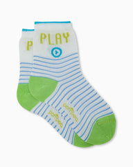 MATTIA BOYS’ SOCK WITH STRIPED PATTERN  AND INSCRIPTION