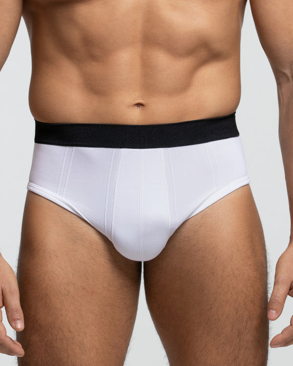 Briefs White Stretch Viscose