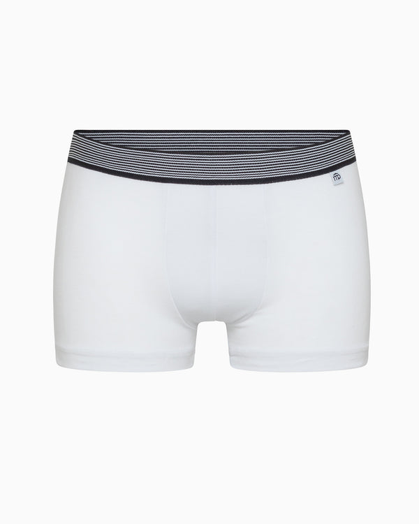 Boxer bimbo in cotone organico con elastico a righe