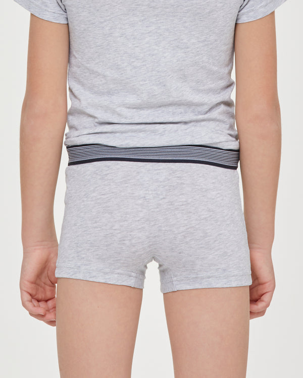 Boxer bimbo in cotone organico con elastico a righe