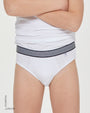 Slip bimbo in cotone organico con elastico a righe 