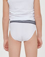 Slip bimbo in cotone organico con elastico a righe 