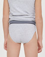 Slip bimbo in cotone organico con elastico a righe 