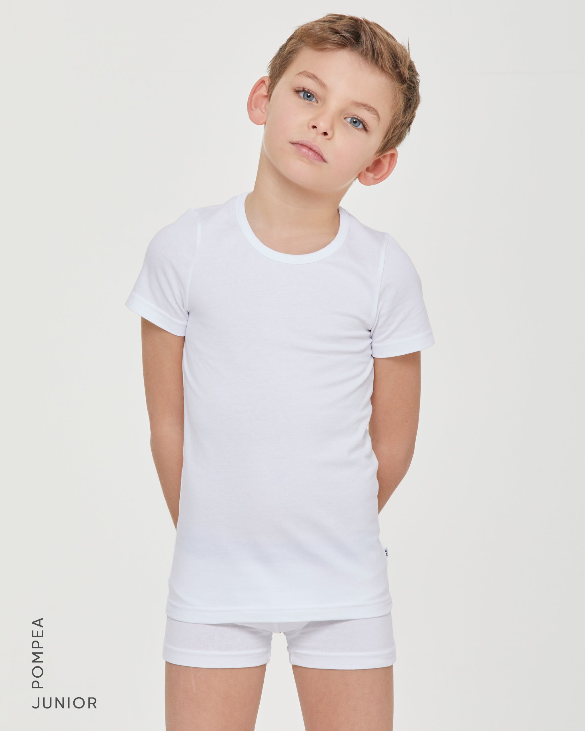 Rundhals-T-Shirt aus Bio-Baumwolle für Jungen