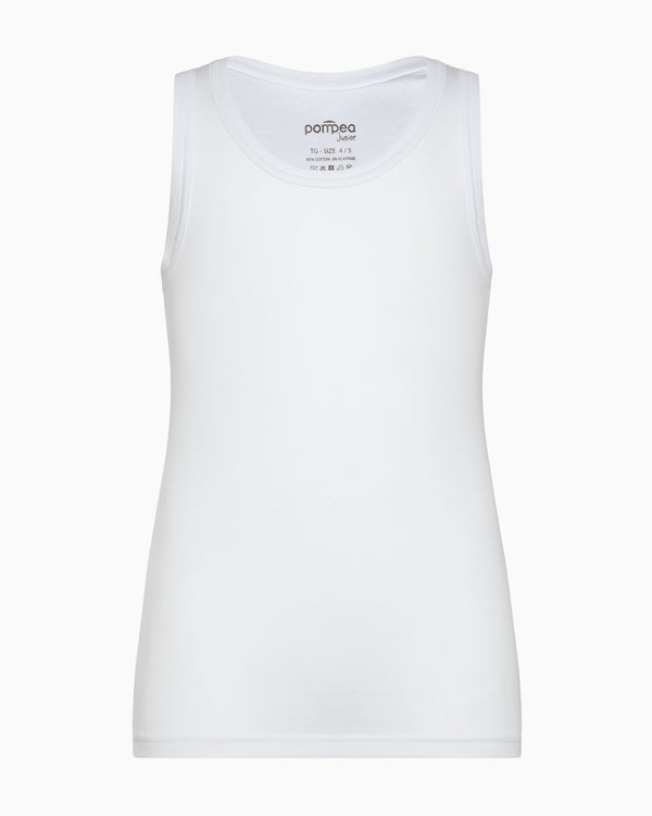 Boys stretch organic cotton vest 