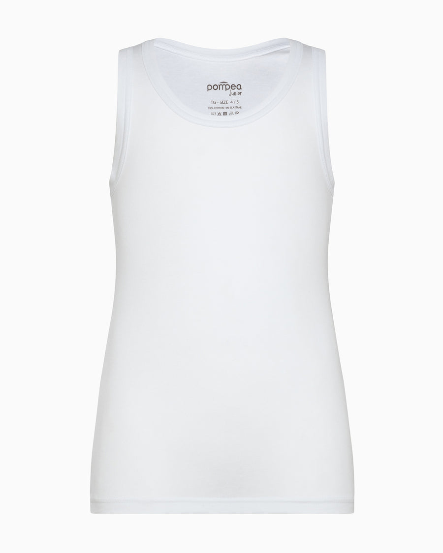 Boys stretch organic cotton vest 