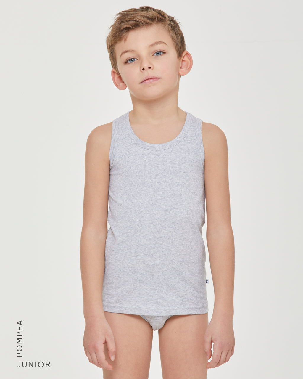 Boys stretch organic cotton vest 