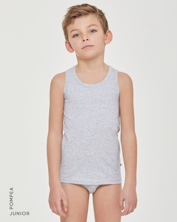 Boys stretch organic cotton vest 
