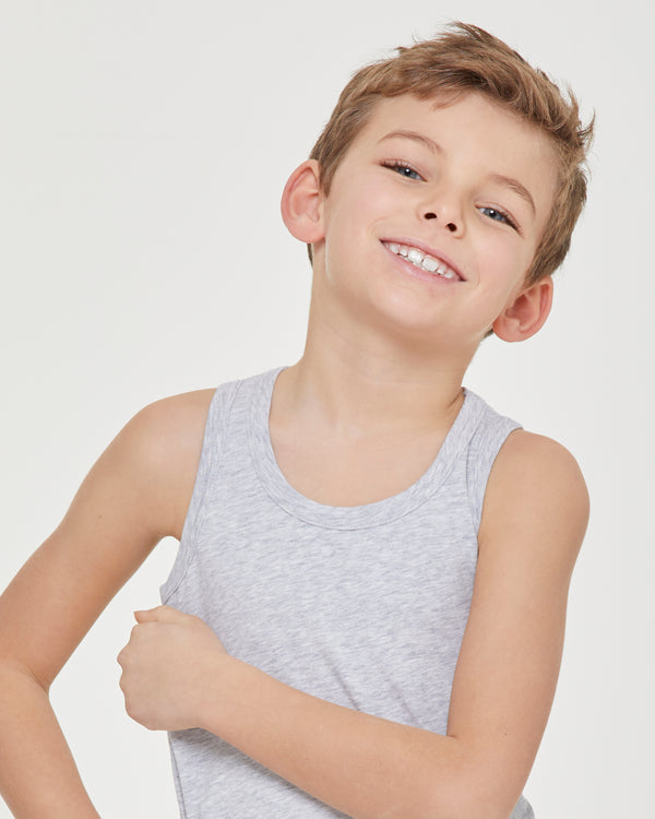 Boys stretch organic cotton vest 