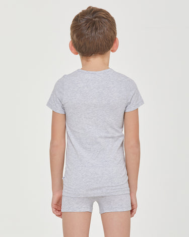 Camiseta de niño con cuello redondo en cálido algodón orgánico