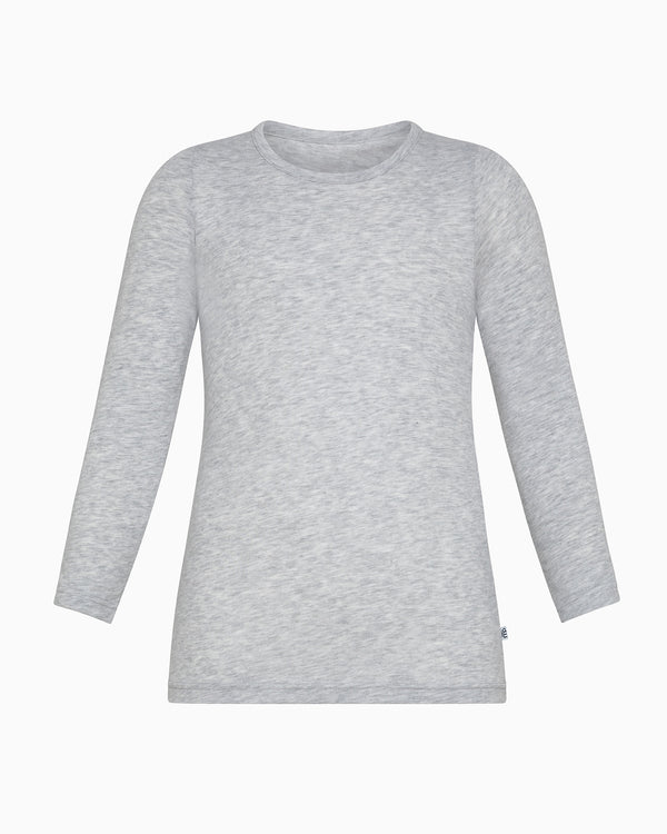 Boys warm organic cotton long-sleeve crew neck top