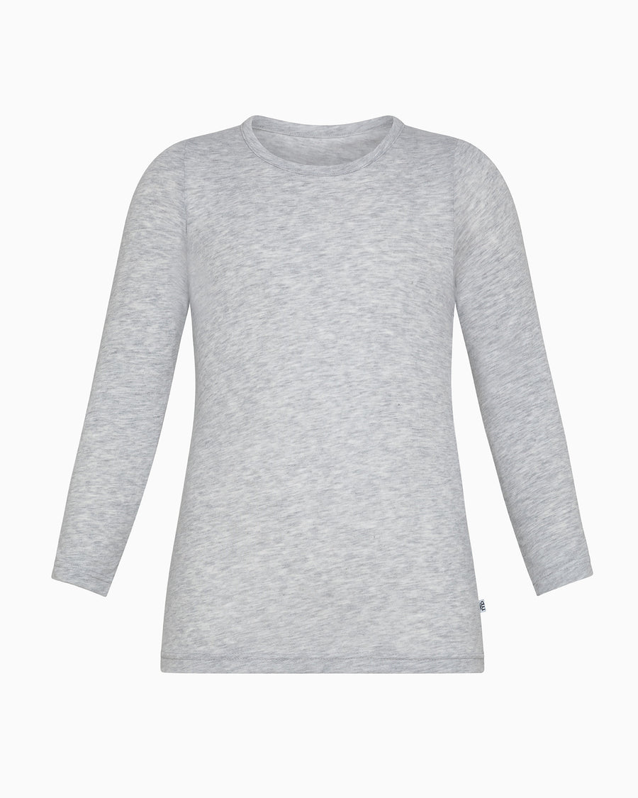 Boys warm organic cotton long-sleeve crew neck top