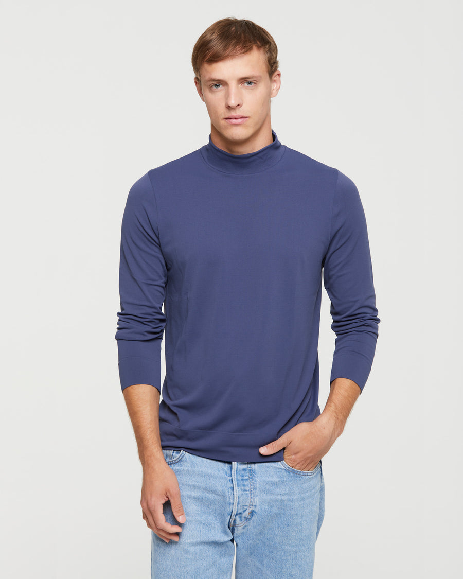 MEN'S SEAMLESS FUNNEL NECK TOP