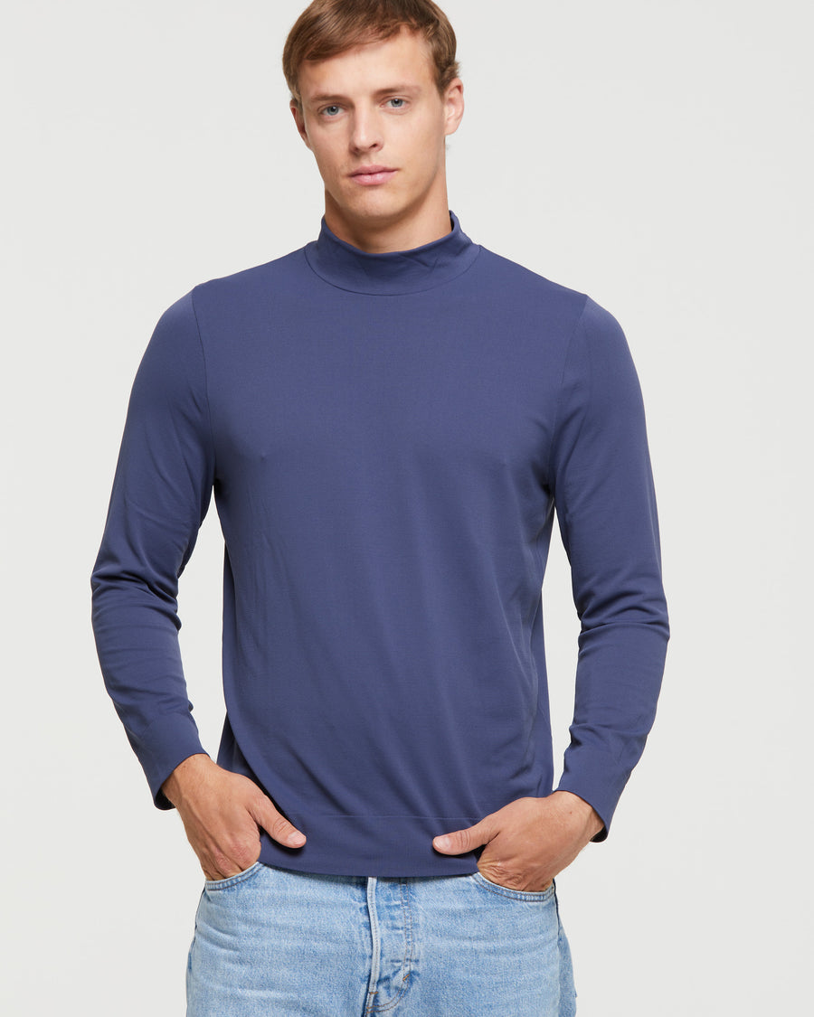 MEN'S SEAMLESS FUNNEL NECK TOP