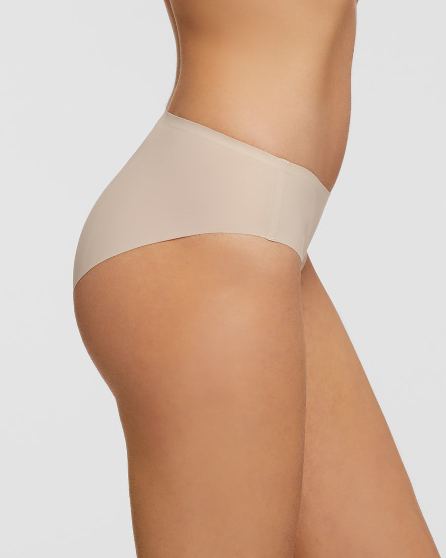 Stretch bonding bikini briefs, skin colour, Women's Underwear