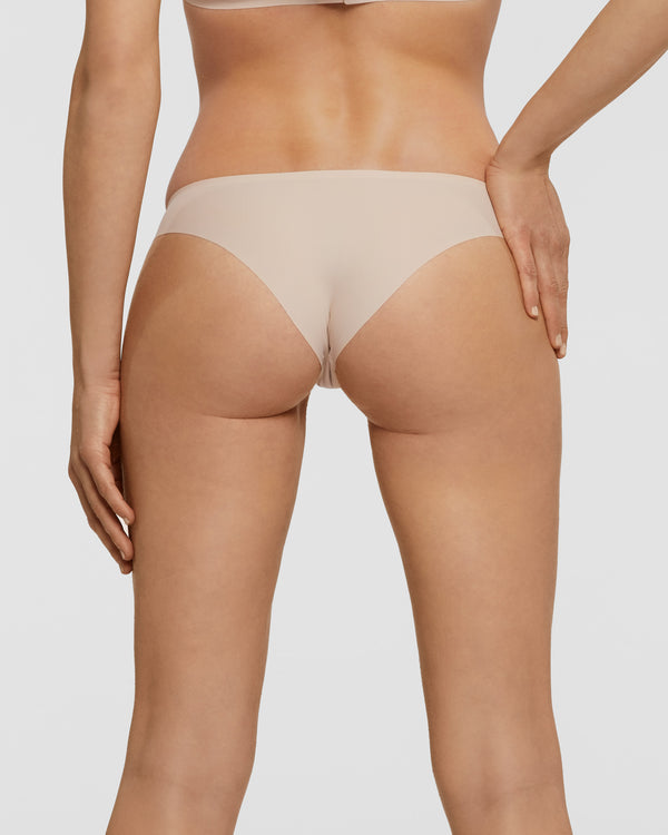 Stretch bonding Brazilian briefs, skin colour