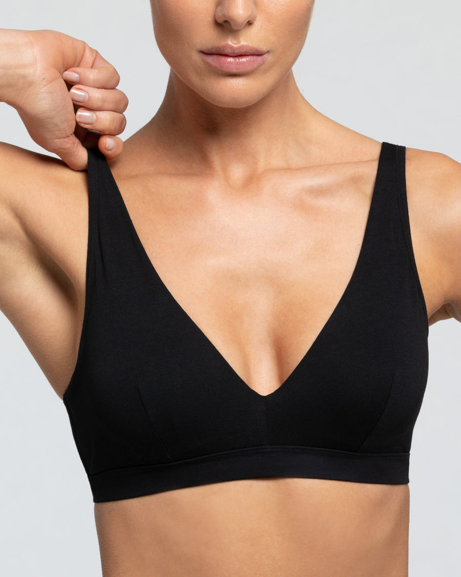 Underwired bra, Cotton Planet, black, Women's Underwear