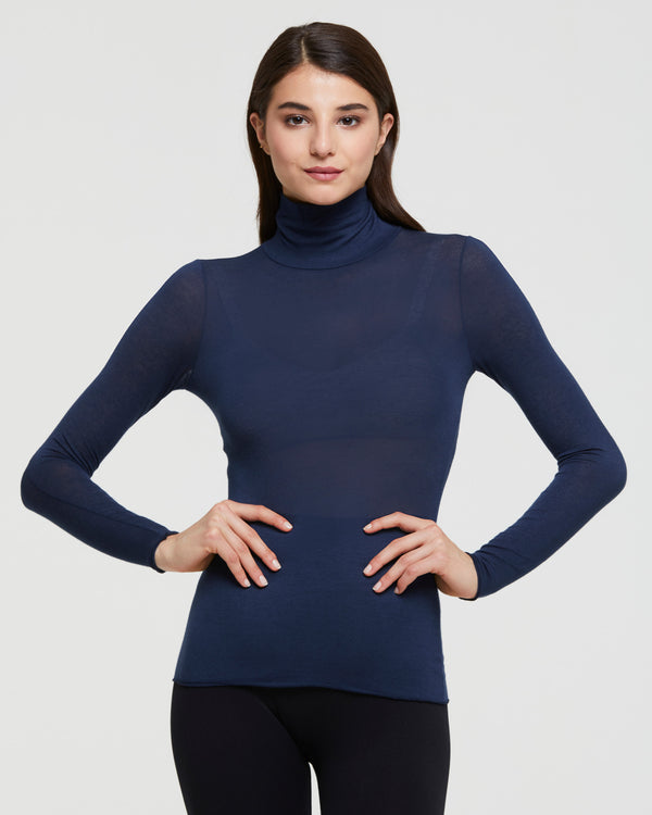 MODAL CASHMERE HIGH COLLAR SWEATER