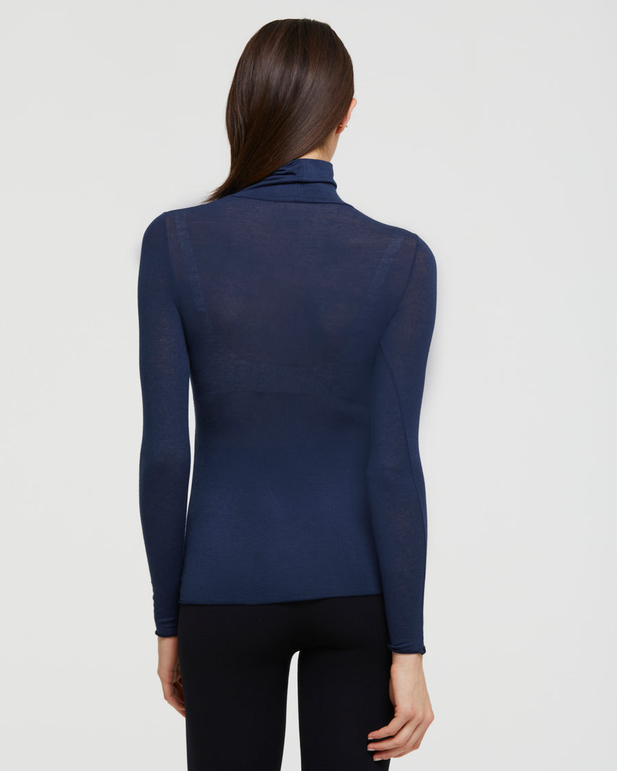 MODAL CASHMERE HIGH COLLAR SWEATER