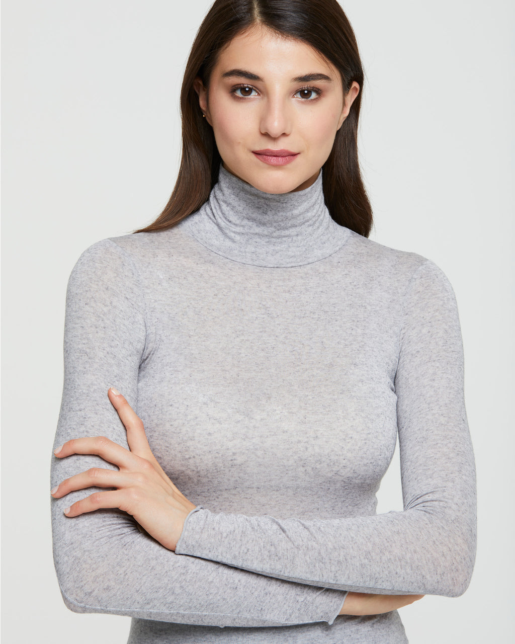 MODAL CASHMERE HIGH COLLAR SWEATER