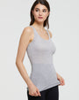 MELANGE CREW NECK MODAL CASHMERE VEST  