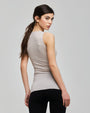 CANOTTA SPALLA LARGA SCOLLO TONDO IN MODAL CASHMERE 