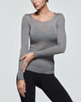 Modal cashmere scoop neck top  