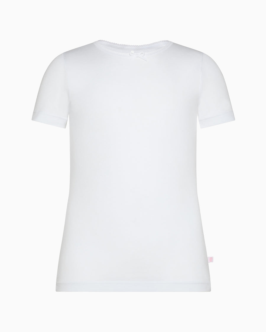 Girls' organic cotton crew neck T-shirt vest