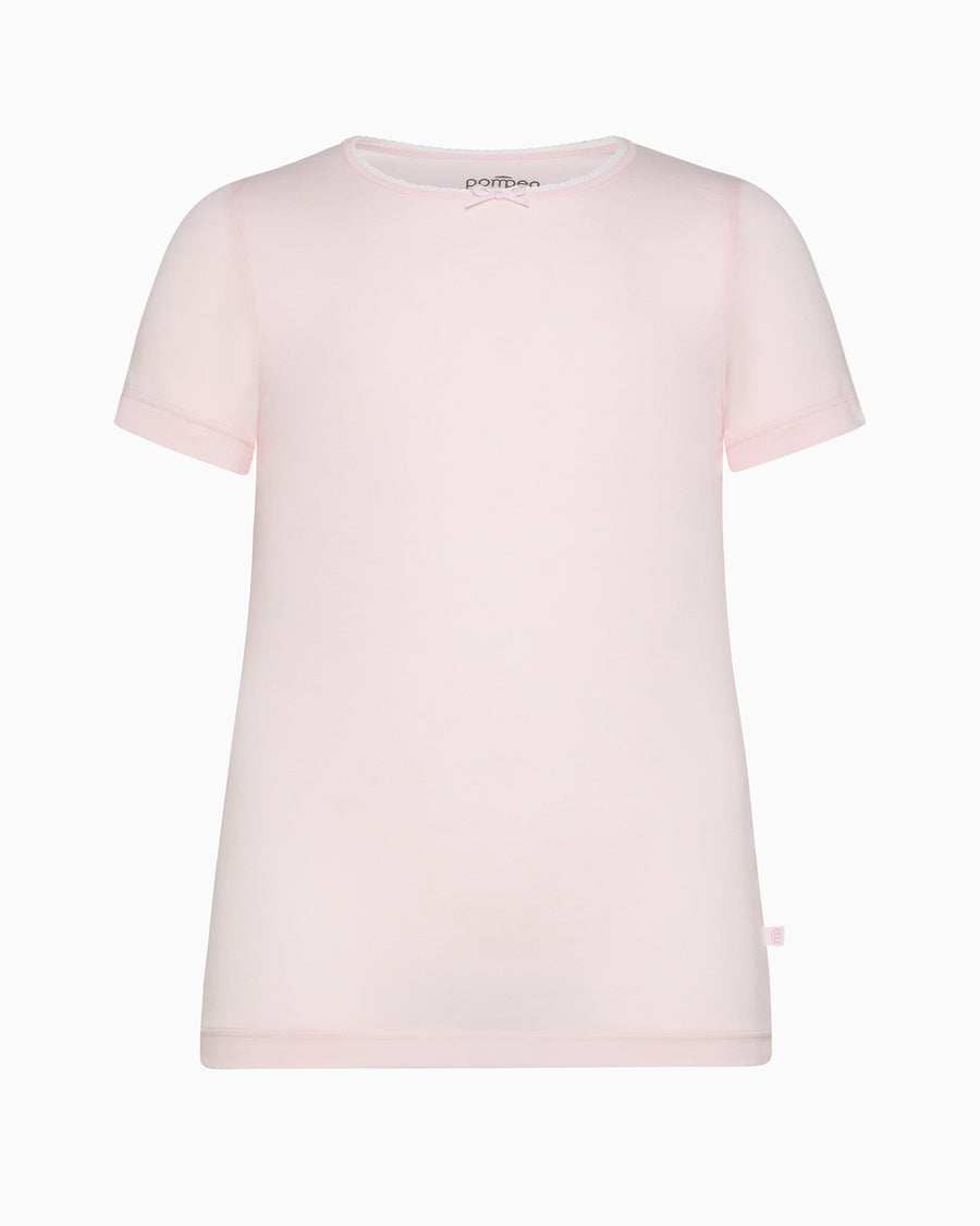 T-shirt col rond en coton bio pour fille