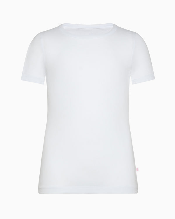 Girls' warm organic cotton crew neck T-shirt vest