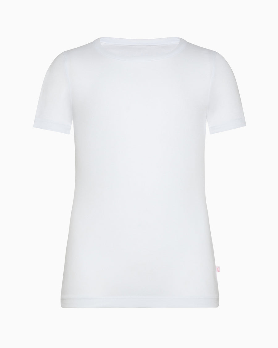 Girls' warm organic cotton crew neck T-shirt vest
