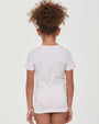 Girls' warm organic cotton crew neck T-shirt vest 