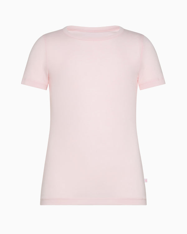 Mädchen-T-Shirt mit Rundhalsausschnitt aus warmer Bio-Baumwolle