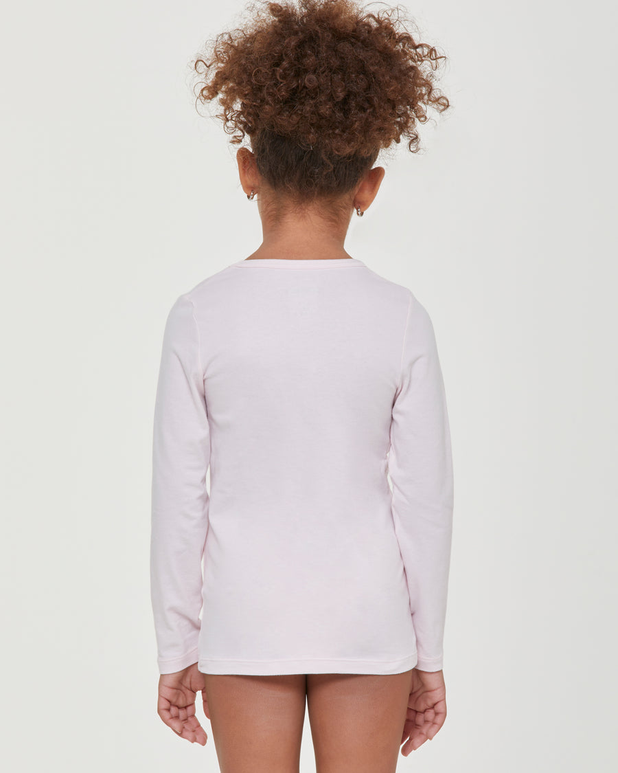 Langärmliger Pullover mit Rundhalsausschnitt aus warmer Bio-Baumwolle für Mädchen