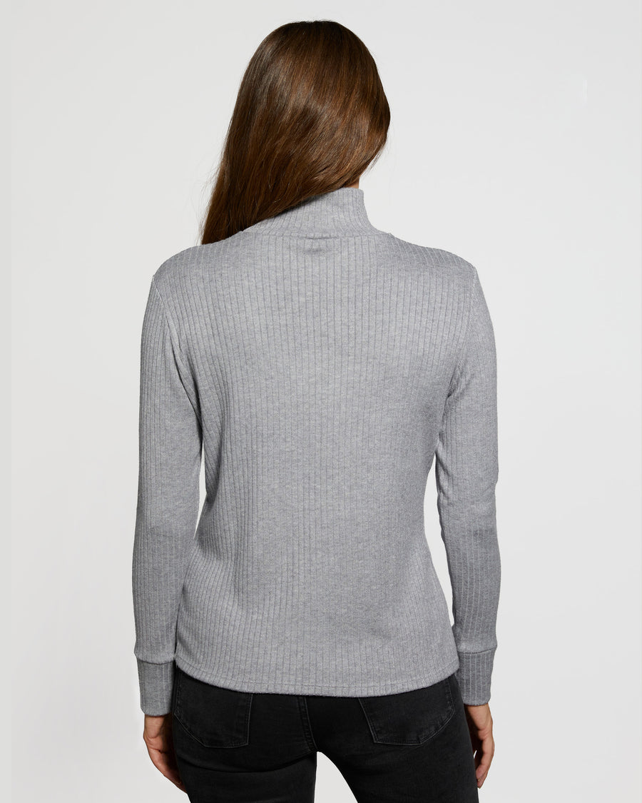 HIGH NECK RIB KNIT SWEATER