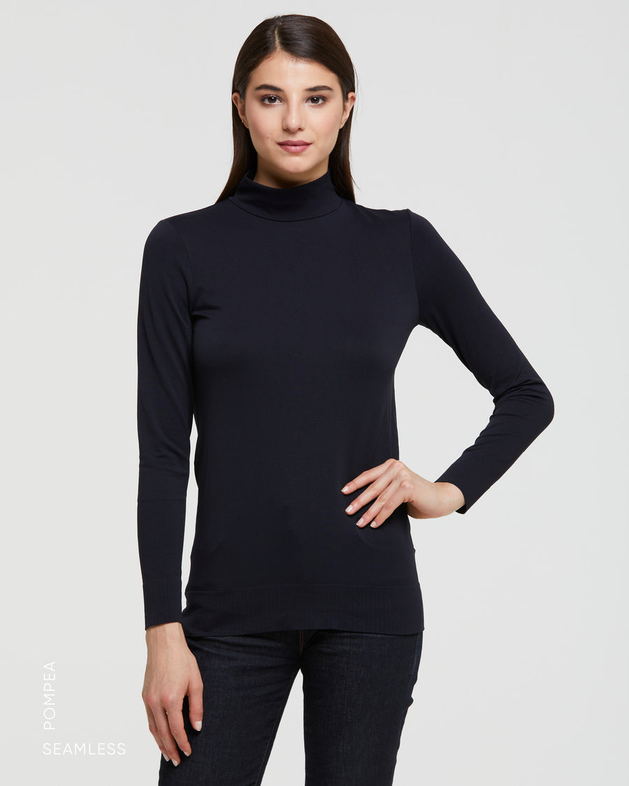 Lupetto Nero Donna, Lupetto Seamless Donna Nero