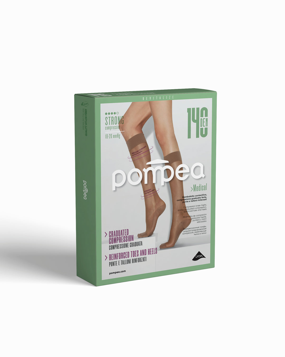 140 denier firm graduated compression support knee highs