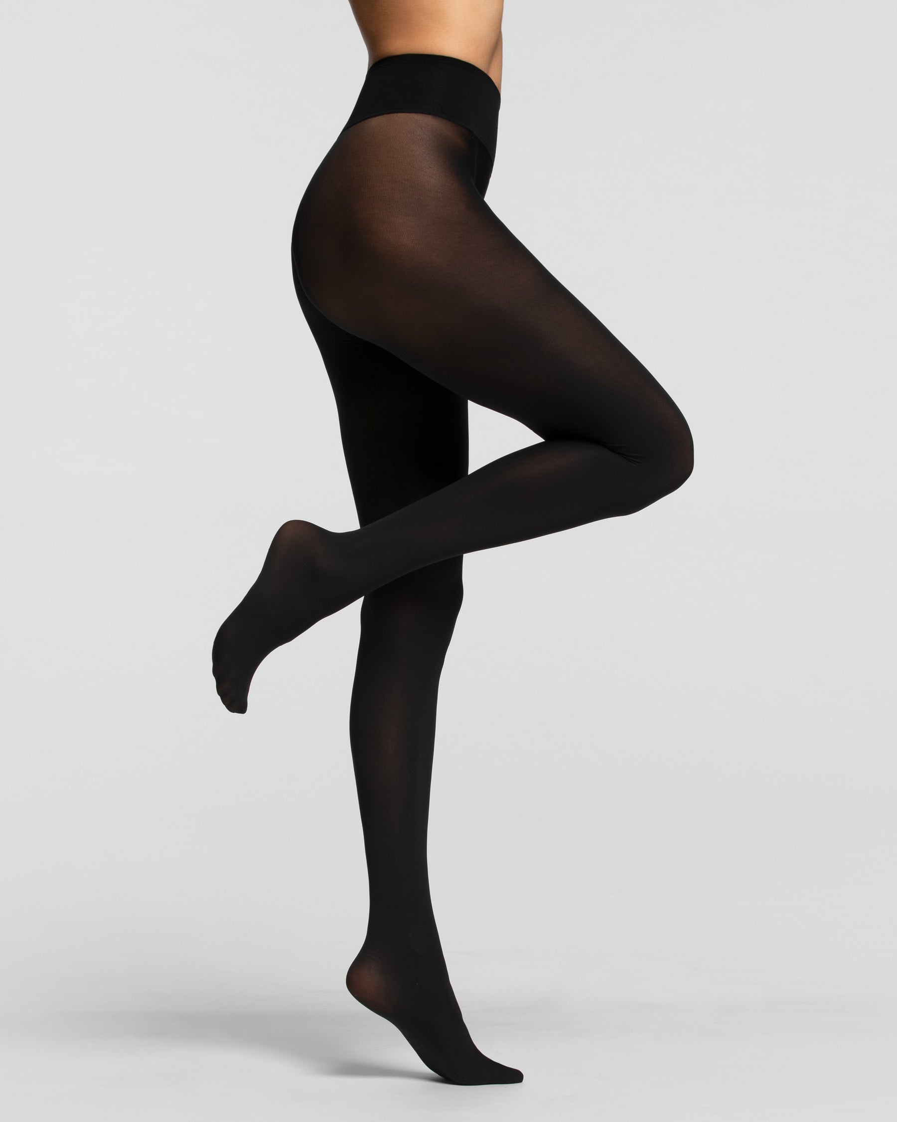 40 denier seamless opaque tights, black, Women's socks