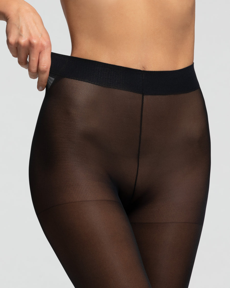 40 denier hipster brief tights, made from regenerated fibres, Eco
