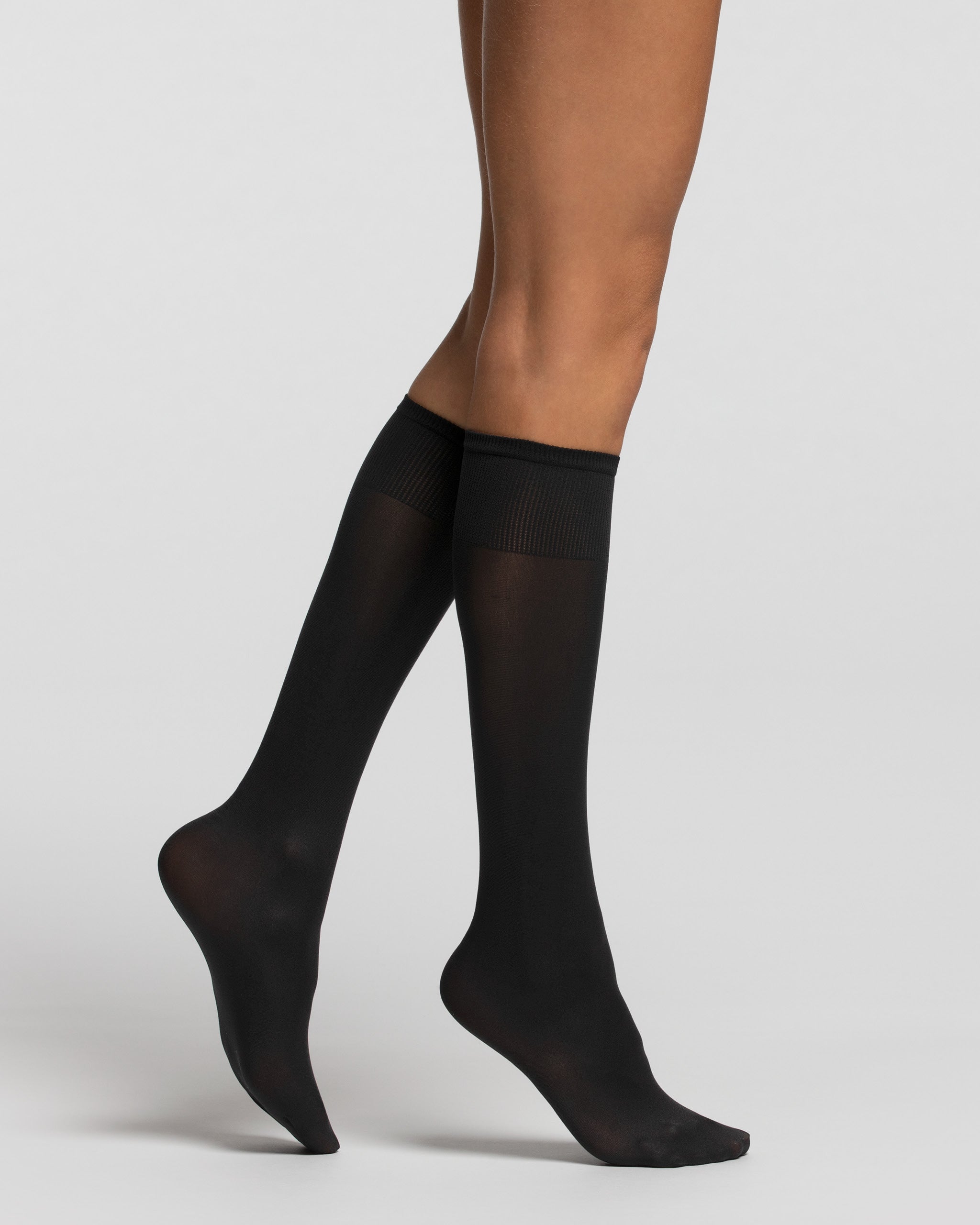 50 denier microfibre knee highs x2