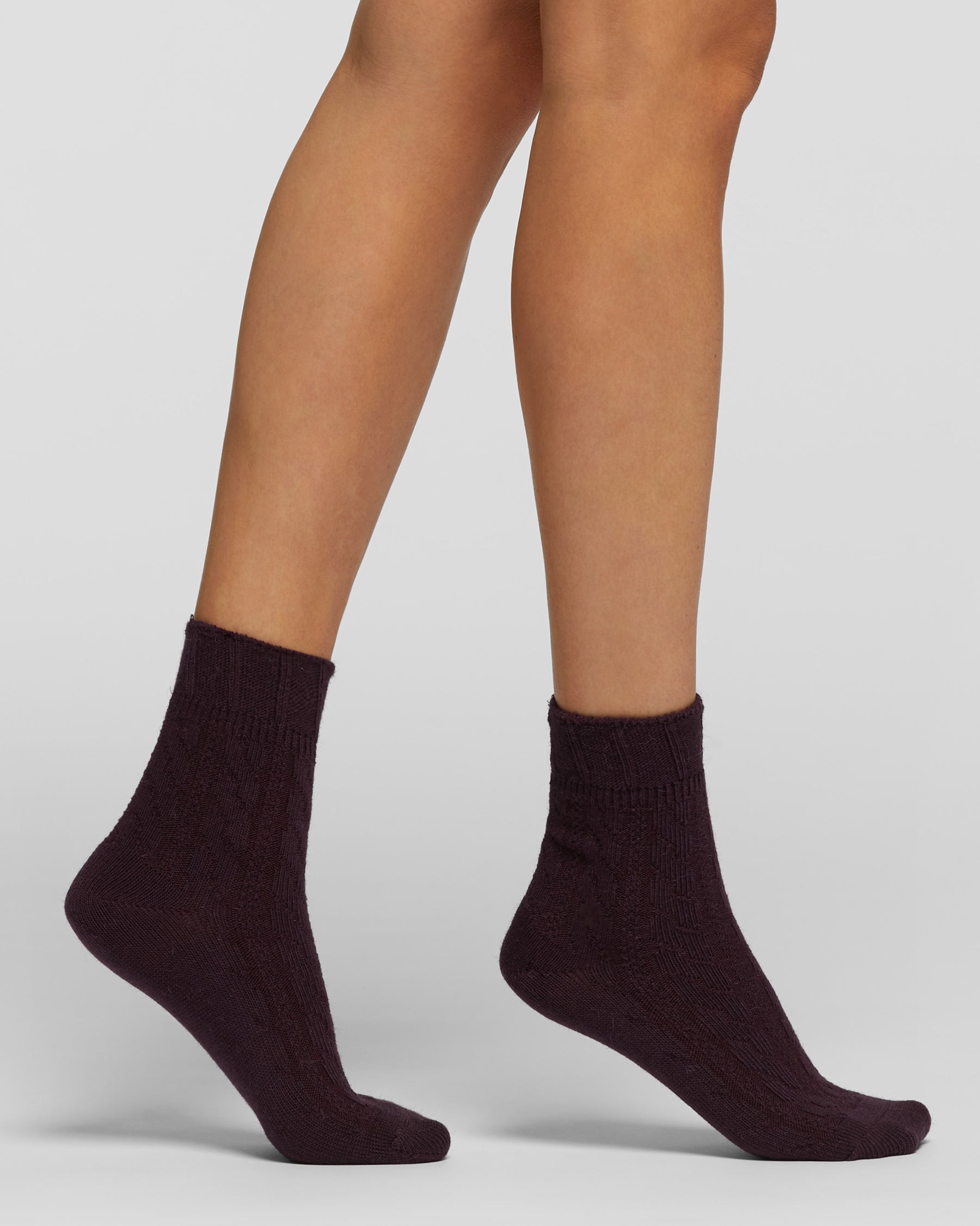 Viscose and Pusteria wool ribbed socks 