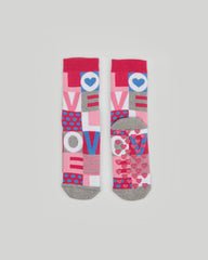 Chaussette courte antidérapante fille Love